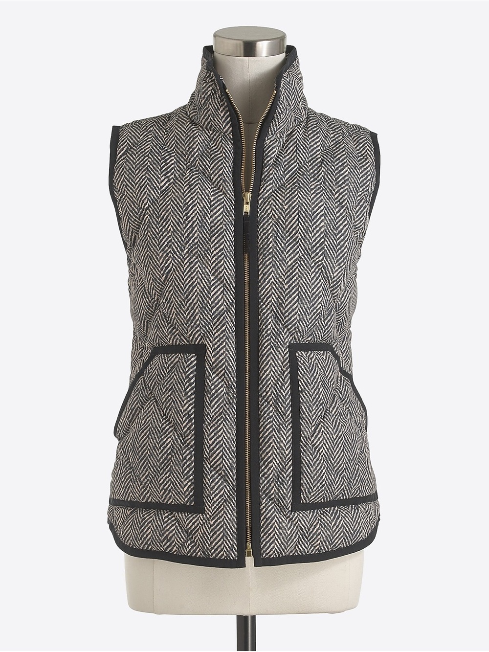 J. Crew Printed quilted puffer vest